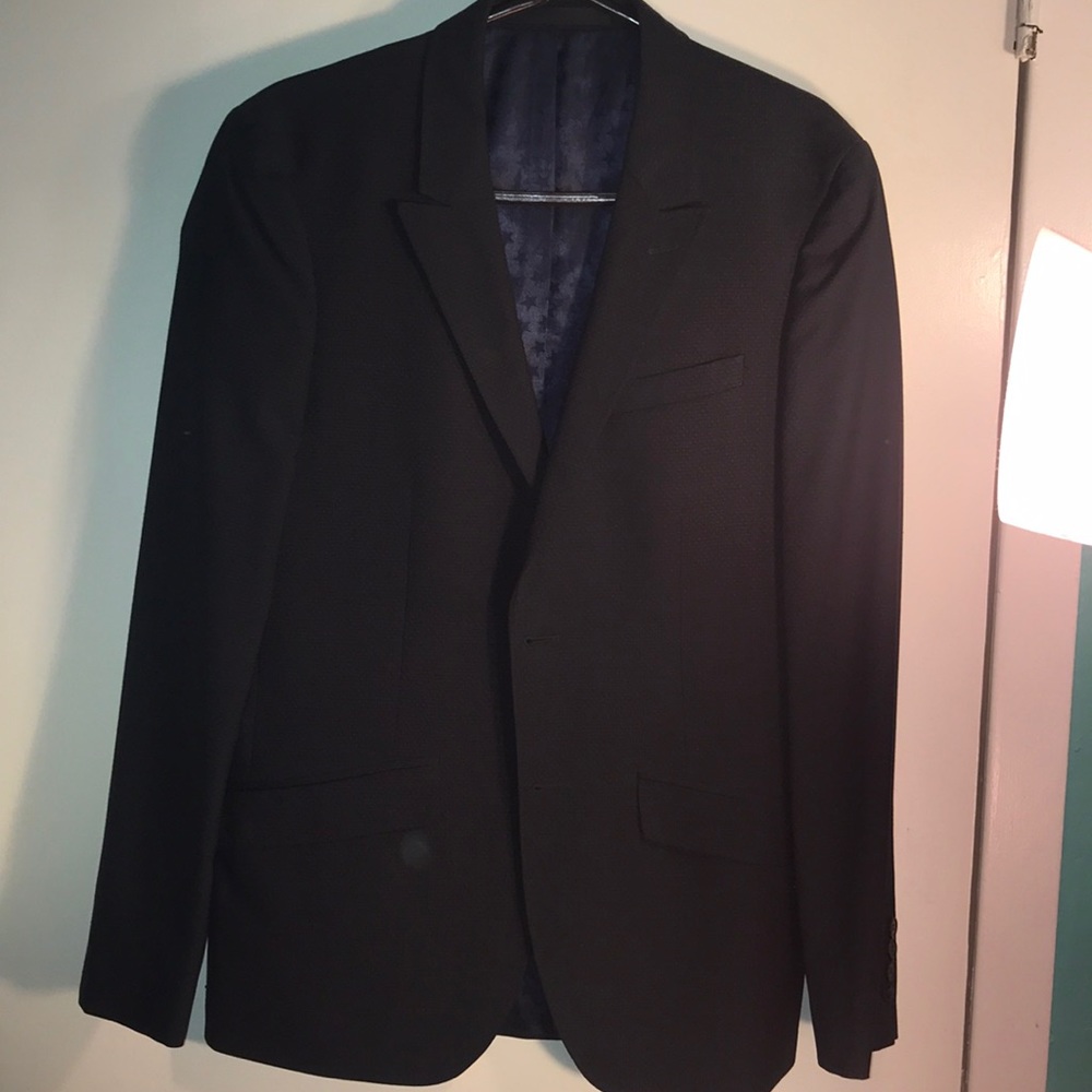 Topman Navy Skinny Fit Blazer 38R